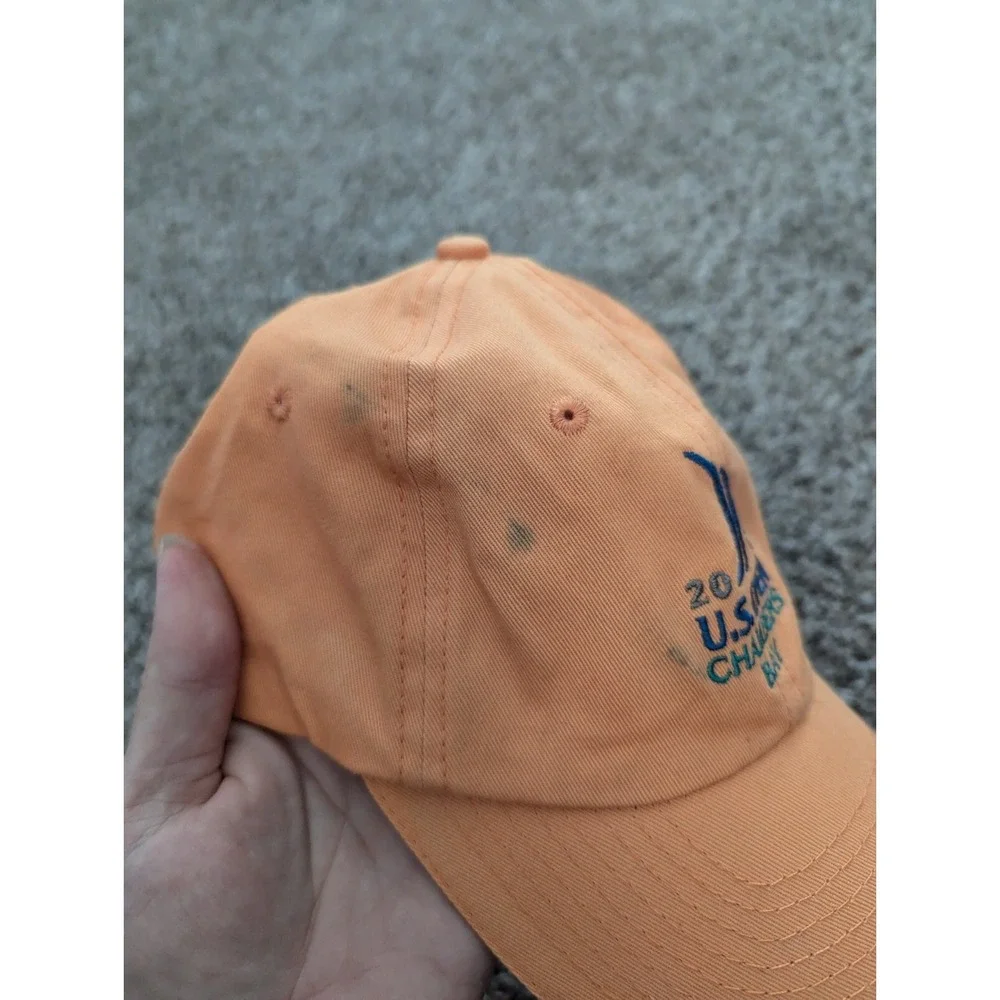 2015 US OPEN CHAMBERS BAY HAT‎ USGA Member Cap Orange Golf Adjustable Strapback